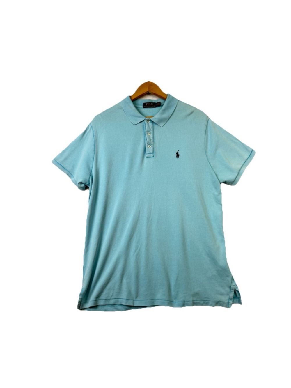 Polo Ralph Lauren Shirt Mens Large Blue Pony Logo Short Sleeve Stretch Polo Golf